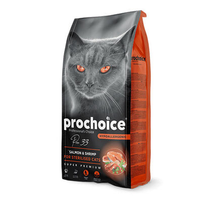 Pro Choice Pro 33 Adult Sterilised Salmonlu ve Karidesli Kısırlaştırılmış Kedi Maması 2 Kg 