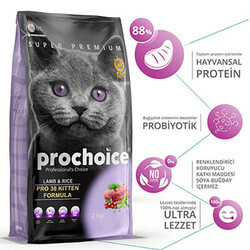 Pro Choice - Pro Choice Pro 38 Kitten Kuzu Etli Yavru Kedi Maması