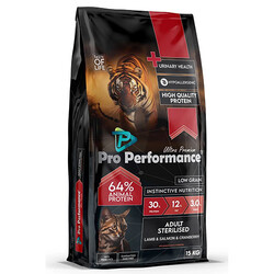 Pro Performance - Pro Performance Kızlıcıklı Kuzulu Karidesli ve Somonlu Kısırlaştırılmış Kedi Maması 15 Kg 