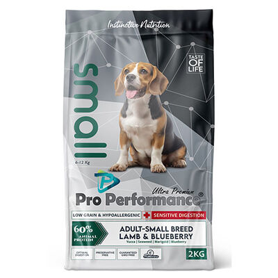 Pro Performance Kuzulu ve Yaban Mersinli Küçük Irk Yetişkin Köpek Maması 2 Kg 