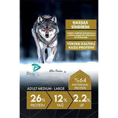 Pro Performance Kuzulu ve Yaban Mersinli Orta ve Büyük Irk Yetişkin Köpek Maması 12 Kg 