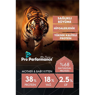 Pro Performance Mother Baby Kitten Somonlu ve Pirinçli Anne Yavru Kedi Mamsı 2 Kg 