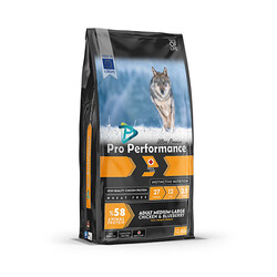 Pro Performance - Pro Performance Tavuklu ve Yaban Mersinli Orta ve Büyük Irk Yetişkin Köpek Maması 12 Kg 