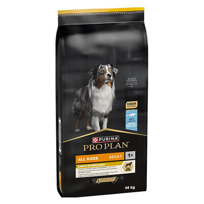 Pro Plan All Sizes Light Sterilised Tüm Irklar İçin Balıklı Düşük Kalorili Kısırlaştırılmış Köpek Maması 14 Kg 
