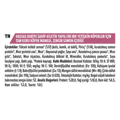 Pro Plan Large Atletic Sensıtıve Skin Somonlu Büyük Irk Yetişkin Köpek Maması 14 Kg 