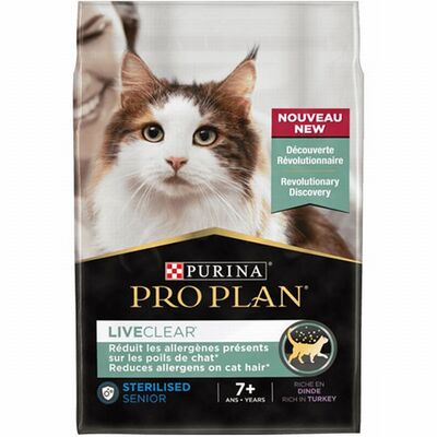 Pro Plan Liveclear 7+ Hindili Alerjen Azaltan Kısırlaştırılmış Yaşlı Kedi Maması 1,4 Kg 