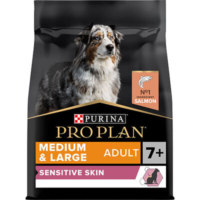 Pro Plan Medium Large Senior Sensitive Skin Somonlu ve Pirinçli Orta ve Büyük Irk Yaşlı Köpek Maması 14 Kg 