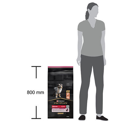 Pro Plan Medium Opti Derma Sensitive Skin Puppy Somonlu Orta Irk Yavru Köpek Maması 12 Kg 