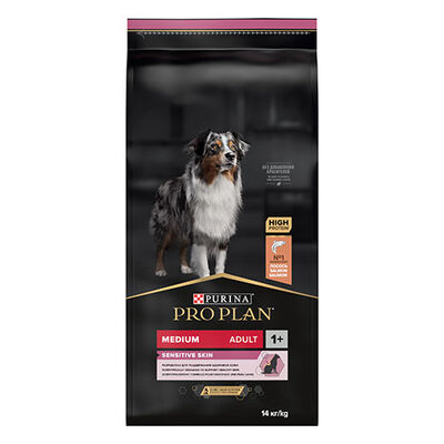 Pro Plan Medium Sensitive Skin Adult Somonlu Orta Irk Yetişkin Köpek Maması 14 Kg 