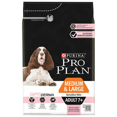 Pro Plan Medium Large Sensitive Skin Somonlu Pirinçli Yaşlı Köpek Maması