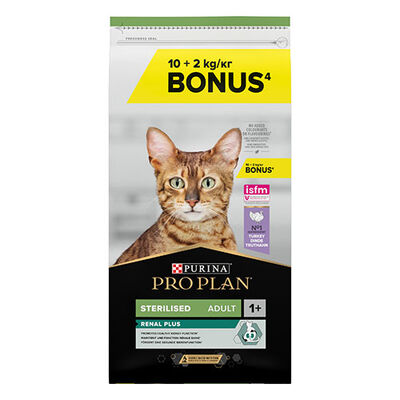 Pro Plan Sterilised Hindili Kısırlaştırılmış Kedi Maması 10+2 Kg Bonus Paket 