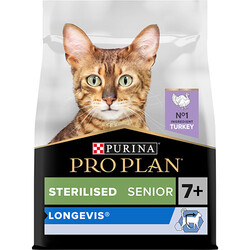 Pro Plan Sterilised Senior Hindili 7+ Yaşlı Kedi Maması 3 Kg - Thumbnail