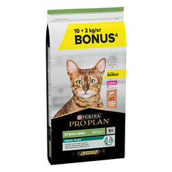 Pro Plan - Pro Plan Sterilised Somonlu Kısırlaştırılmış Kedi Maması 10+2 Kg Bonus Paket 