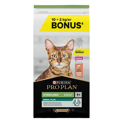 Pro Plan Sterilised Somonlu Kısırlaştırılmış Kedi Maması 10+2 Kg Bonus Paket 