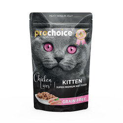 Pro Choice - Prochoice Tahılsız Kitten Tavuk ve Ciğerli Yavru Kedi Konservesi