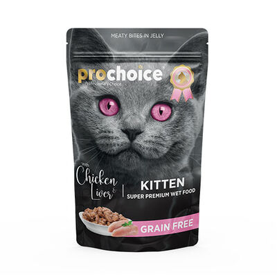 Prochoice Tahılsız Kitten Tavuk ve Ciğerli Yavru Kedi Konservesi