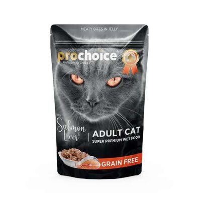 Prochoice Tahılsız Somon ve Ciğerli Yetişkin Kedi Konservesi