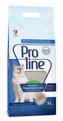 Proline Bentonit Kokusuz İnce Taneli Topaklanan Kedi Kumu 2x5 Lt 