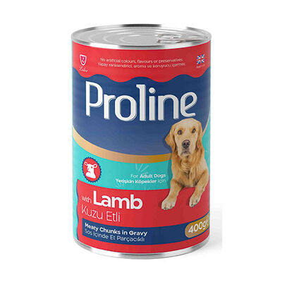 Proline Kuzu Etli Gravy Yetişkin Köpek Konservesi 12 Adet 400 Gr 