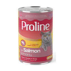 Proline - Proline Somon Etli Sos İçinde Gravy Yetişkin Kedi Konservesi 12 Adet 400 Gr 