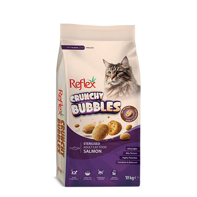 Reflex Crunchy Bubbles Somonlu Kısırlaştırılmış Kedi Maması 10 Kg 
