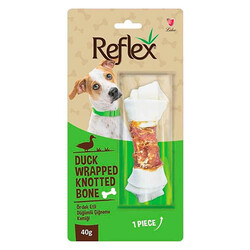 Reflex - Reflex Ördek Eti Sargılı Düğümlü Köpek Çiğneme Kemiği 40 Gr 