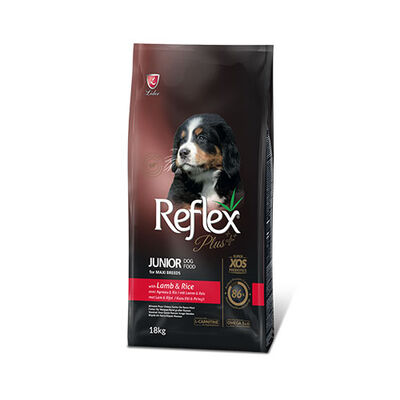 Reflex Plus Büyük Irk Kuzulu ve Pirinçli Yavru Köpek Maması 18 Kg 