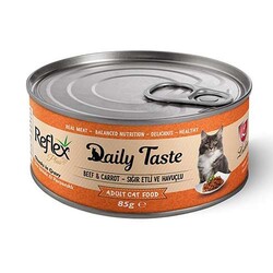 Reflex Plus - Reflex Plus Daily Taste Kıyılmış Sığır Etli ve Havuçlu Yetişkin Kedi Konservesi