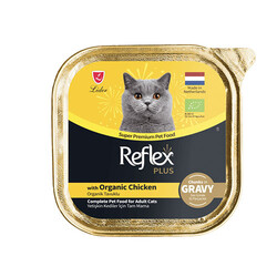 Reflex Plus - Reflex Plus Gravy Soslu Doğal Tavuklu Yetişkin Kedi Konservesi 85 Gr 