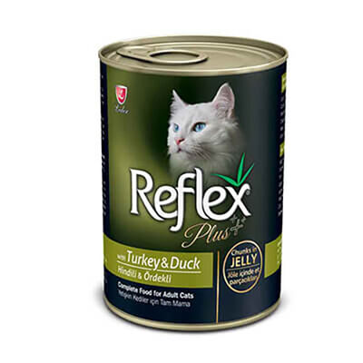 Reflex Plus Hindi Ve Ördekli Jöleli Et Parçacıklı Yetişkin Kedi Konservesi