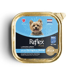 Reflex Plus - Reflex Plus Jöle İçinde Ringa Balığı ve Karides Küçük Irk Yetişkin Köpek Konservesi 85 Gr 