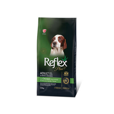 Reflex Plus Orta ve Büyük Irk Tavuklu Yetişkin Köpek Maması 15 Kg 