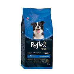 Reflex Plus - Reflex Plus Orta ve Büyük Irk Somonlu Yetişkin Köpek Maması 12 Kg 