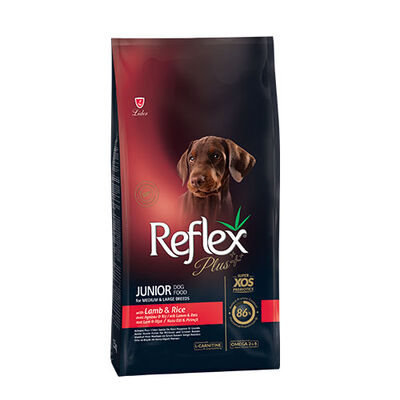 Reflex Plus Orta ve Büyük Irk Kuzulu ve Pirinçli Yavru Köpek Maması 12 Kg 