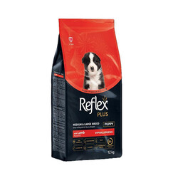 Reflex Plus - Reflex Plus Orta ve Büyük Irk Kuzulu ve Pirinçli Yavru Köpek Maması 12 Kg 