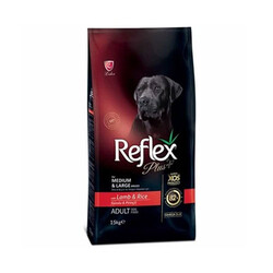 Reflex Plus - Reflex Plus Orta ve Büyük Irk Kuzulu ve Pirinçli Yetişkin Köpek Maması 15 Kg 