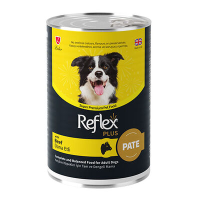 Reflex Plus Pate İçinde Et Parçacıklı Dana Etli Yetişkin Köpek Konservesi 395 Gr 