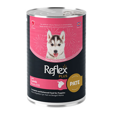 Reflex Plus Pate İçinde Et Parçacıklı Kuzu Etli Yavru Köpek Konservesi 6 Adet 395 Gr 