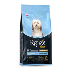 Reflex Plus - Reflex Plus Skin Coat Somonlu Mini ve Küçük Irk Yetişkin Köpek Maması 3 Kg 