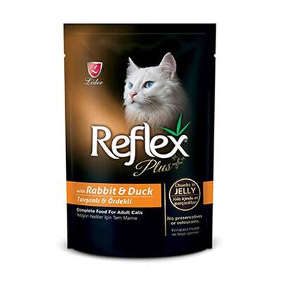 Reflex Plus Tavşan Ve Ördekli Pouch Jöle İçinde Et Parçacıklı Yetişkin Kedi Konservesi