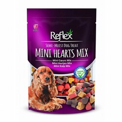 Reflex - Reflex Semi Moist Mini Kalp Mix Yarı Yumuşak Köpek Ödülü 150 Gr 