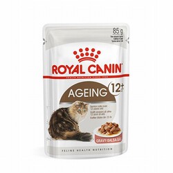 Royal Canin Kedi Mamaları - Royal Canin Ageing 12+ Gravy Pouch Yaşlı Kedi Konservesi 12 Adet 85 Gr 