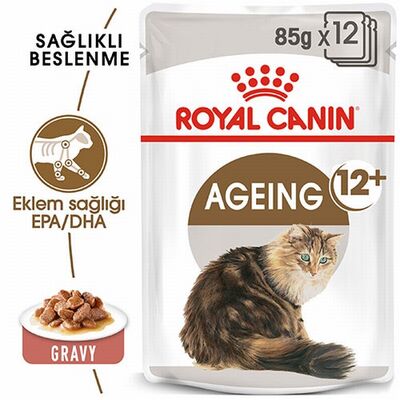 Royal Canin Ageing 12+ Gravy Pouch Yaşlı Kedi Konservesi 6 Adet 85 Gr 