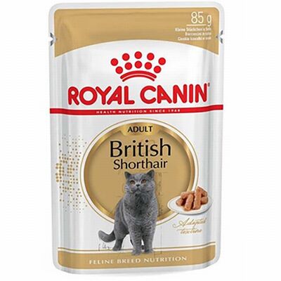 Royal Canin British Shorthair Adult Pouch Yetişkin Kedi Konservesi 6 Adet 85 Gr 