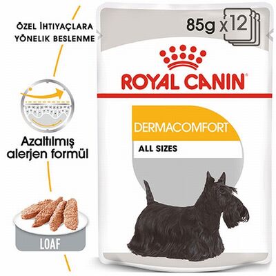 Royal Canin Ccn Dermacomfort Loaf Pate Pouch Küçük Irk Yetişkin Köpek Konservesi 12 Adet 85 Gr 