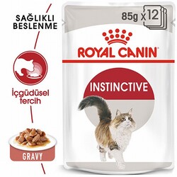 Royal Canin İnstinctive Gravy Pouch Yetişkin Kedi Konservesi 12 Adet 85 Gr - Thumbnail