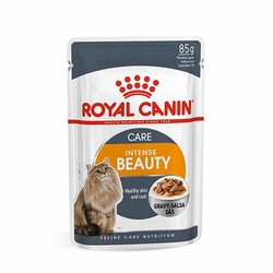Royal Canin Intense Beauty Gravy Pouch Yetişkin Kedi Konservesi 12 Adet 85 Gr - Thumbnail