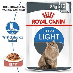 Royal Canin Light Weight Gravy Düşük Kalorili Light Kedi Konservesi 12 Adet 85 Gr - Thumbnail