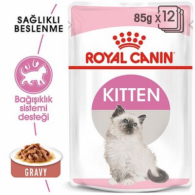 Royal Canin Pouch Kitten Gravy Yavru Kedi Konservesi 12 Adet 85 Gr 
