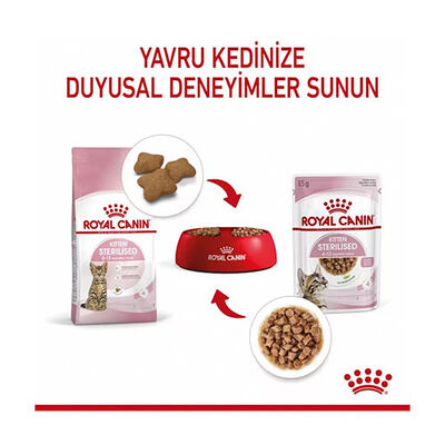 Royal Canin Pouch Kitten Sterilised Gravy Yavru Kedi Konservesi 6 Adet 85 Gr 